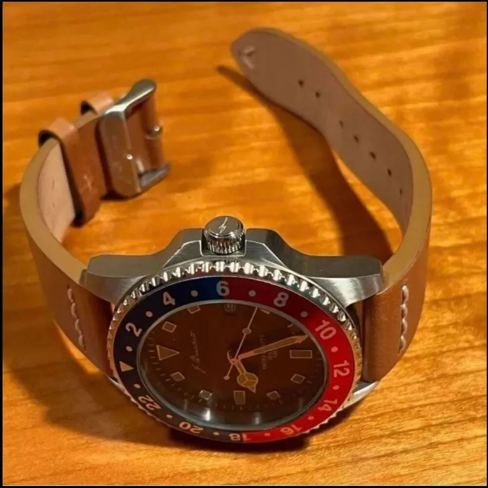 Men's Silver and Blue Watch